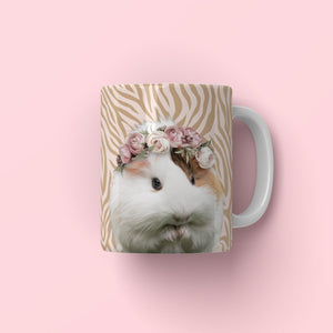 Rose Crown: Minimalist Pet Coffee Mug - Paw & Glory - Dog Portraits - Pet Portraits