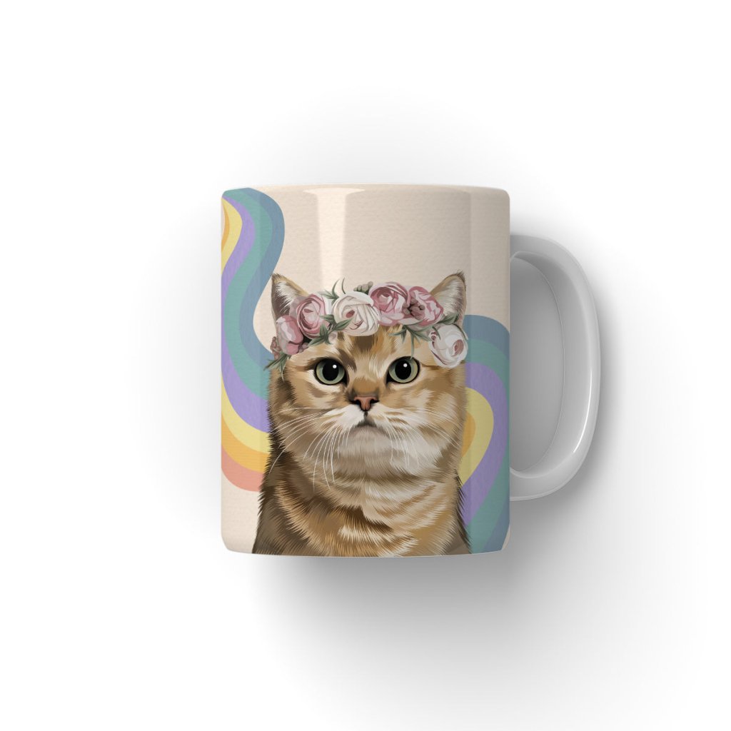 Rose Crown: Modern Pet Coffee Mug - Paw & Glory - Dog Portraits - Pet Portraits