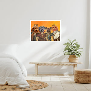 Royal Pops & Princesses: Custom Pet Poster - Paw & Glory - Dog Portraits - Pet Portraits