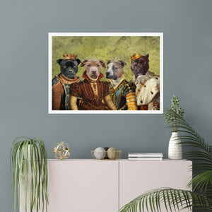 Royal Pops & Princesses: Custom Pet Poster - Paw & Glory - Dog Portraits - Pet Portraits