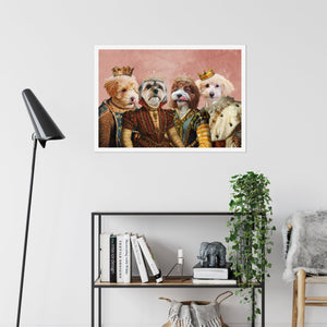 Royal Pops & Princesses: Custom Pet Poster - Paw & Glory - Dog Portraits - Pet Portraits