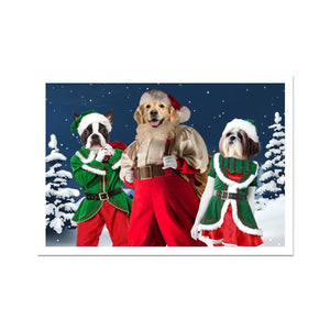 Santa & His Elves: Custom Pet Portrait - Paw & Glory - Dog Portraits - Pet Portraits