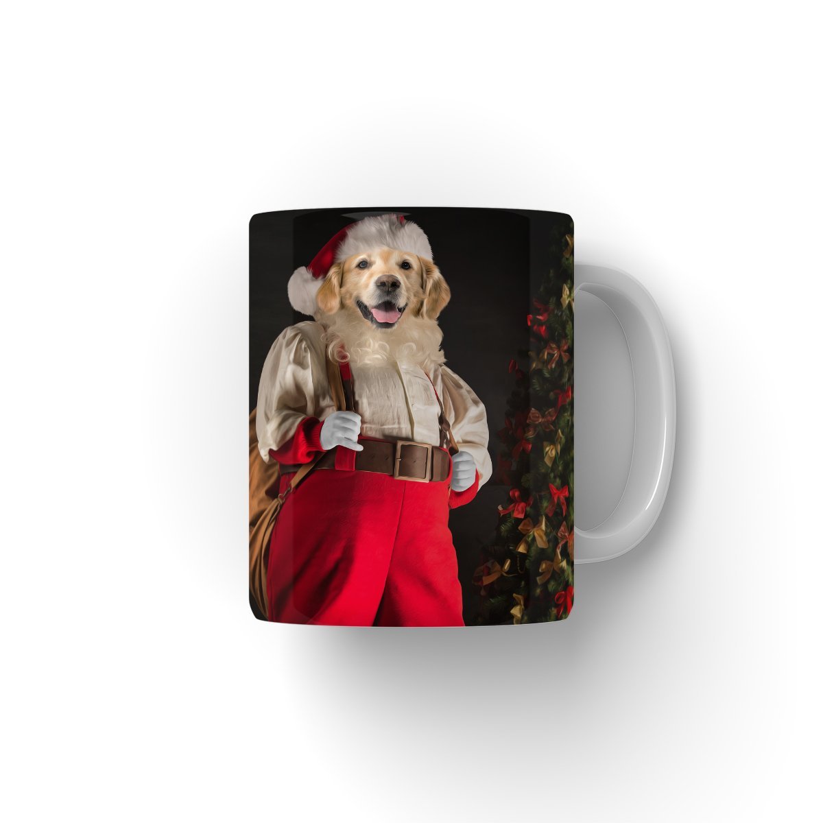 Santa Paws: Custom Pet Coffee Mug - Paw & Glory - Dog Portraits - Pet Portraits