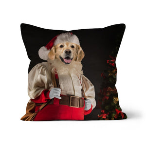 Santa Paws: Custom Pet Pillow - Paw & Glory - Dog Portraits - Pet Portraits