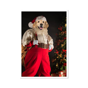 Santa Paws: Custom Pet Portrait - Paw & Glory - Dog Portraits - Pet Portraits