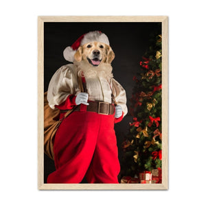 Santa Paws: Custom Pet Portrait - Paw & Glory - Dog Portraits - Pet Portraits