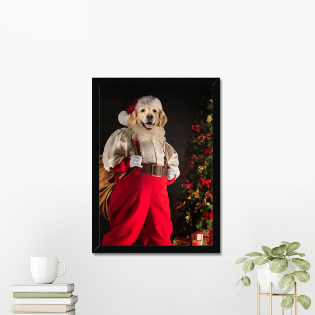 Santa Paws: Custom Pet Portrait - Paw & Glory - Dog Portraits - Pet Portraits