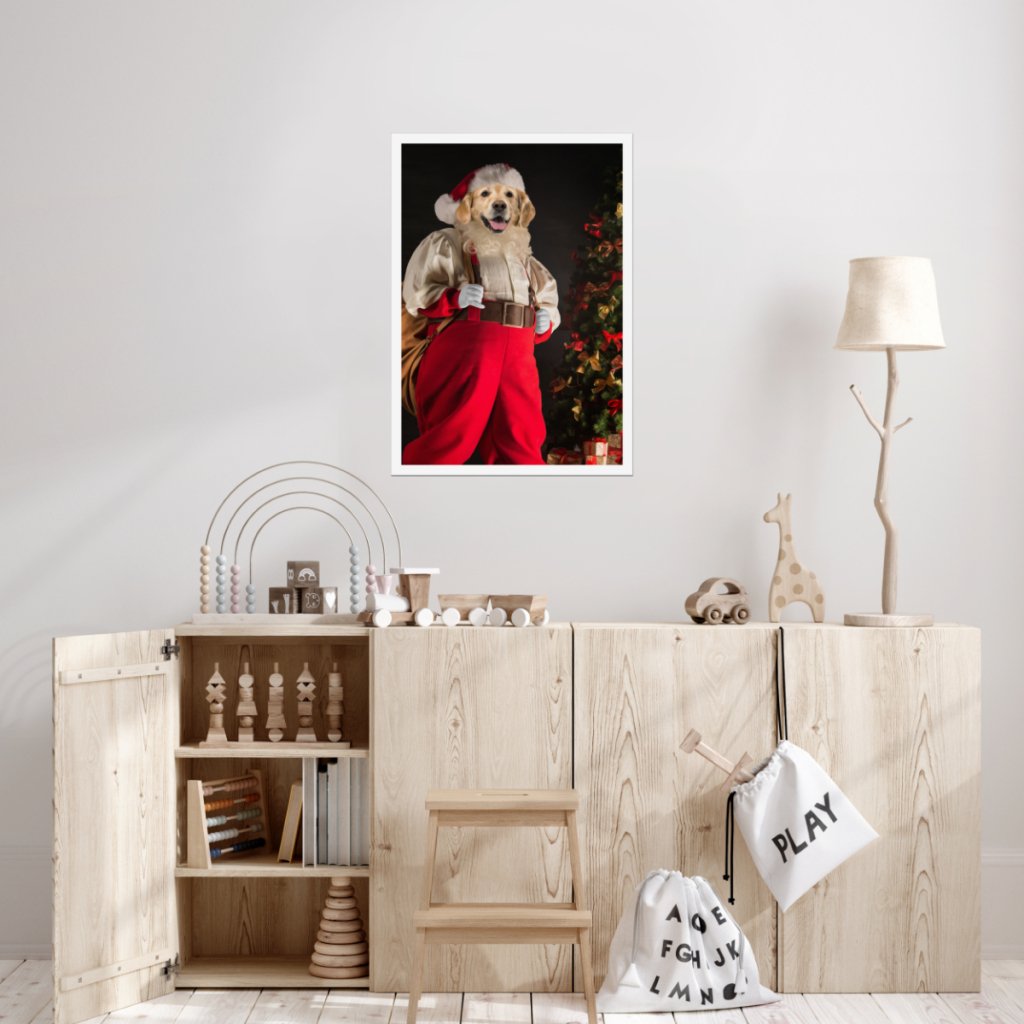 Santa Paws: Custom Pet Poster - Paw & Glory - Dog Portraits - Pet Portraits