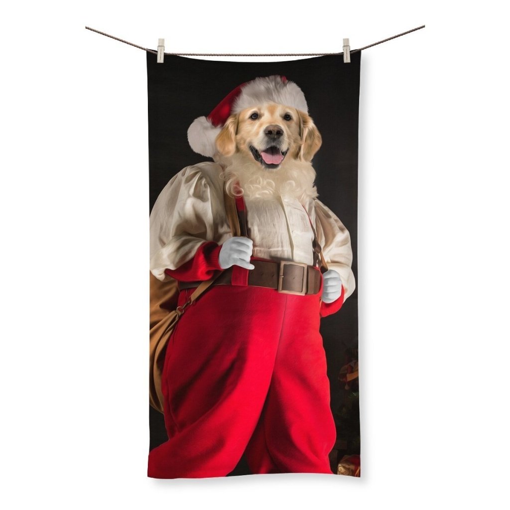 Santa Paws: Custom Pet Towel - Paw & Glory - Dog Portraits - Pet Portraits