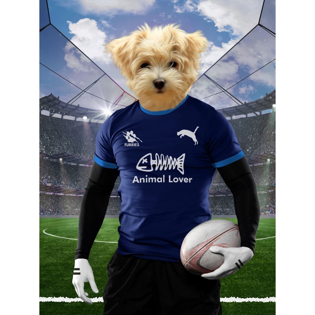 Scotland Rugby Team: Custom Digital Pet Portrait - Paw & Glory - Dog Portraits - Pet Portraits