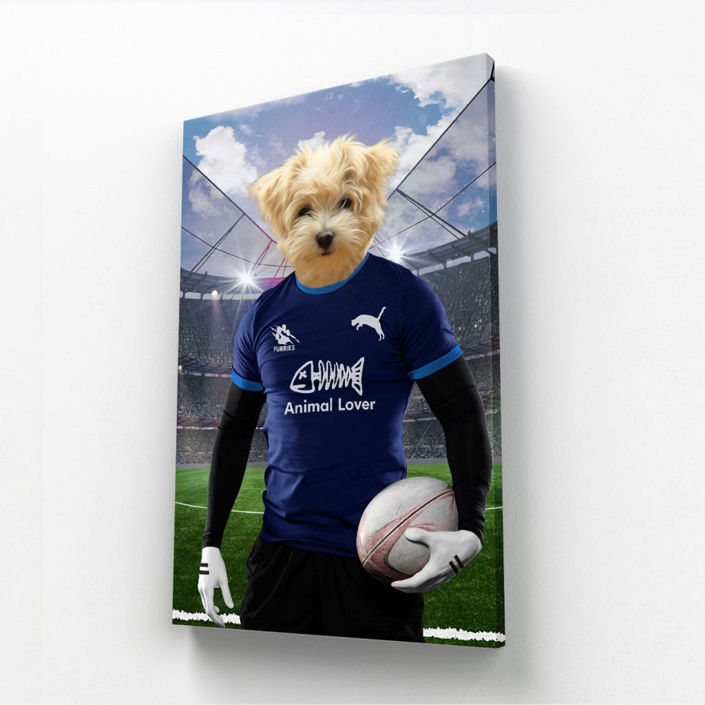 Scotland Rugby Team: Custom Pet Canvas - Paw & Glory - #pet portraits# - #dog portraits# - #pet portraits uk#
