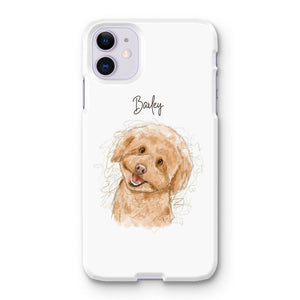 Scribble: Custom One Pet Phone Case - Paw & Glory - Dog Portraits - Pet Portraits