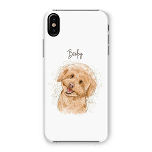 Scribble: Custom One Pet Phone Case - Paw & Glory - Dog Portraits - Pet Portraits