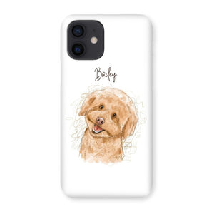 Scribble: Custom One Pet Phone Case - Paw & Glory - Dog Portraits - Pet Portraits