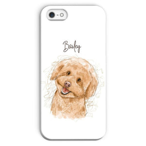 Scribble: Custom One Pet Phone Case - Paw & Glory - Dog Portraits - Pet Portraits