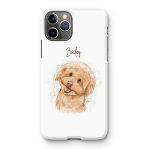 Scribble: Custom One Pet Phone Case - Paw & Glory - Dog Portraits - Pet Portraits