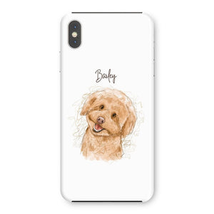 Scribble: Custom One Pet Phone Case - Paw & Glory - Dog Portraits - Pet Portraits