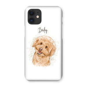 Scribble: Custom One Pet Phone Case - Paw & Glory - Dog Portraits - Pet Portraits