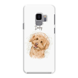 Scribble: Custom One Pet Phone Case - Paw & Glory - Dog Portraits - Pet Portraits