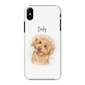 Scribble: Custom One Pet Phone Case - Paw & Glory - Dog Portraits - Pet Portraits