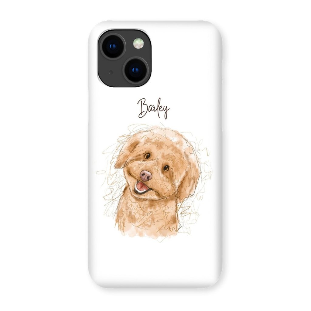 Scribble: Custom One Pet Phone Case - Paw & Glory - #pet portraits# - #dog portraits# - #pet portraits uk#