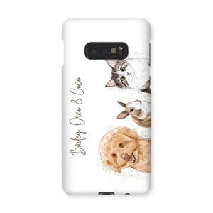 Scribble: Custom Three Pet Phone Case - Paw & Glory - Dog Portraits - Pet Portraits