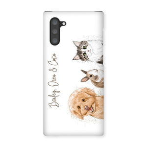 Scribble: Custom Three Pet Phone Case - Paw & Glory - Dog Portraits - Pet Portraits