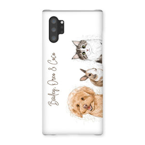 Scribble: Custom Three Pet Phone Case - Paw & Glory - Dog Portraits - Pet Portraits