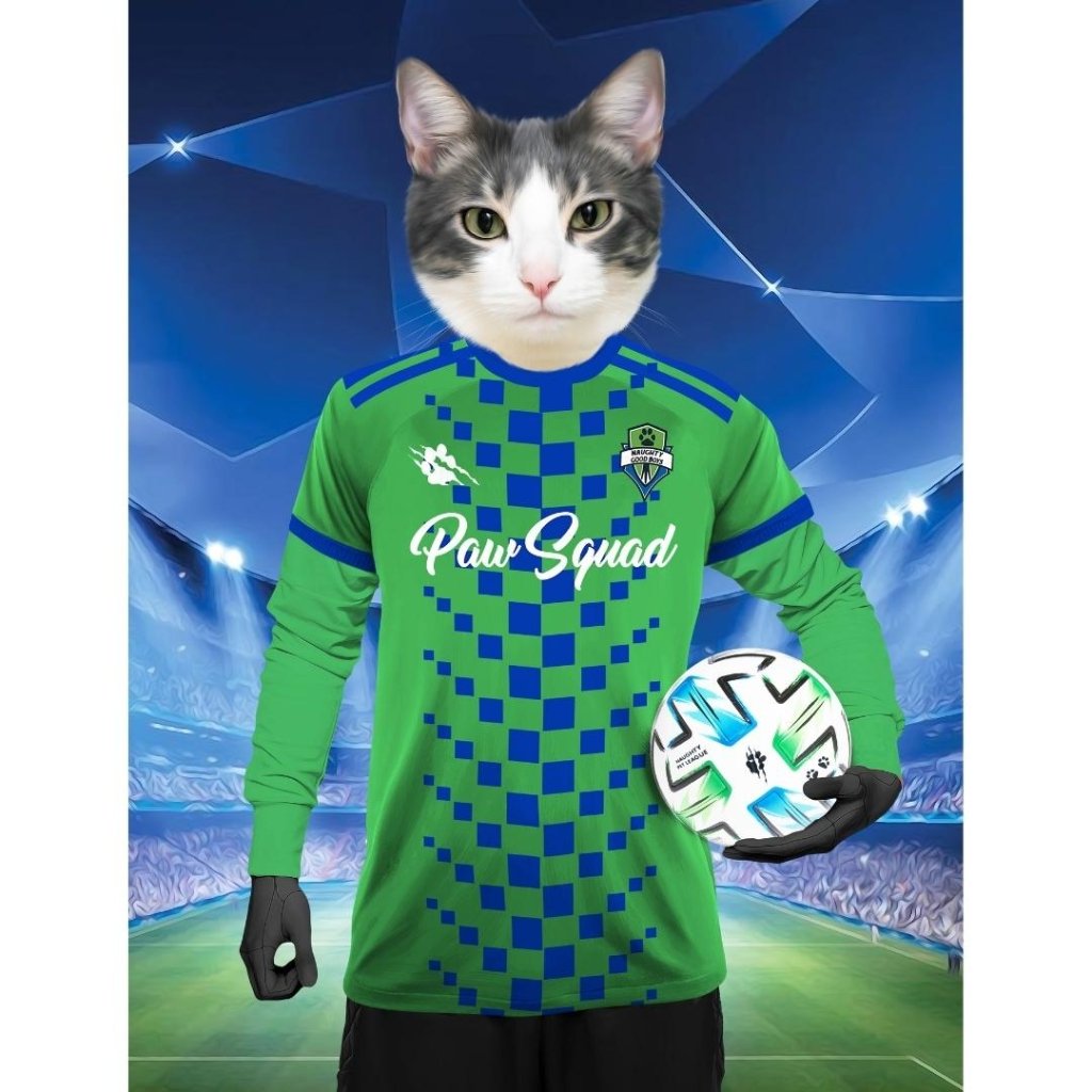 Seattle Scratchers Football Club: Custom Digital Download Pet Portrait - Paw & Glory - Dog Portraits - Pet Portraits