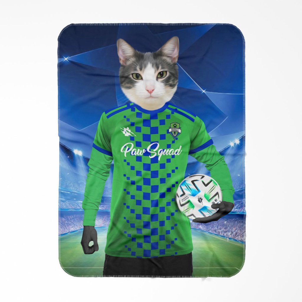 Seattle Scratchers Football Club: Custom Pet Blanket - Paw & Glory - Dog Portraits - Pet Portraits