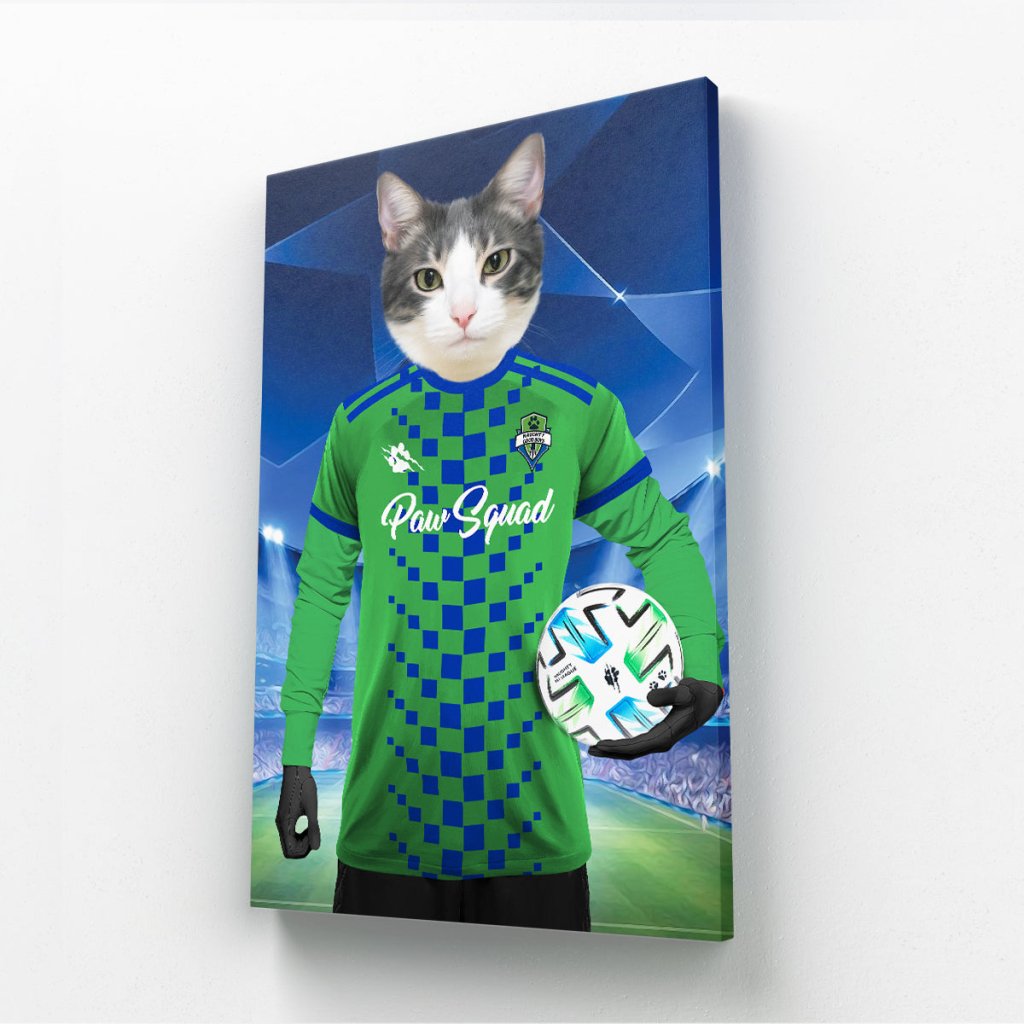 Seattle Scratchers Football Club: Custom Pet Canvas - Paw & Glory - Dog Portraits - Pet Portraits