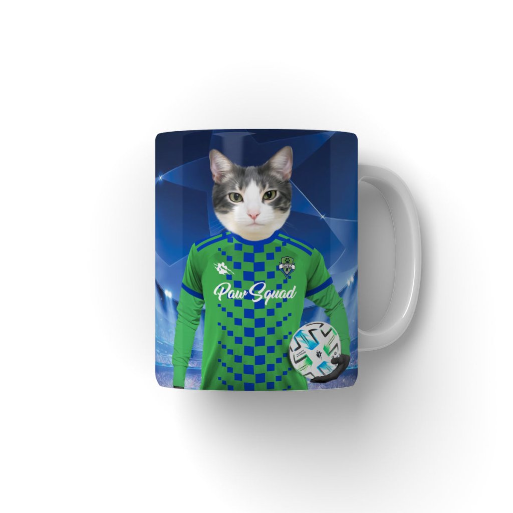 Seattle Scratchers Football Club: Custom Pet Coffee Mug - Paw & Glory - Dog Portraits - Pet Portraits