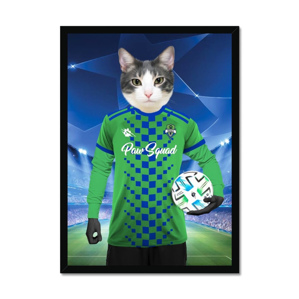 Seattle Scratchers Football Club: Custom Pet Portrait - Paw & Glory - Dog Portraits - Pet Portraits