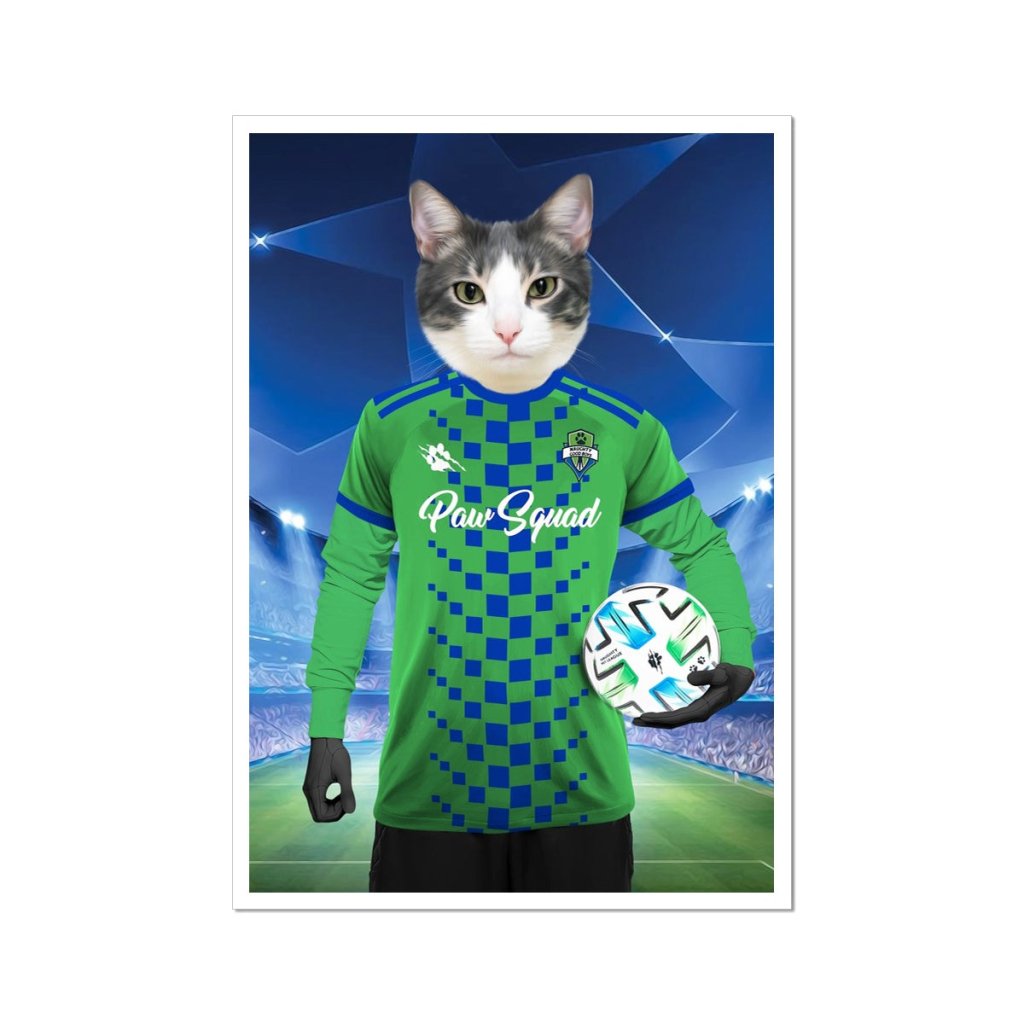 Seattle Scratchers Football Club: Custom Pet Portrait - Paw & Glory - #pet portraits# - #dog portraits# - #pet portraits uk#
