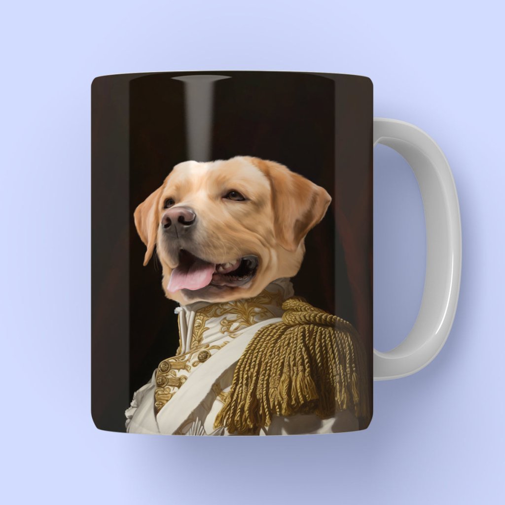 Sergeant Major: Custom Pet Coffee Mug - Paw & Glory - Dog Portraits - Pet Portraits