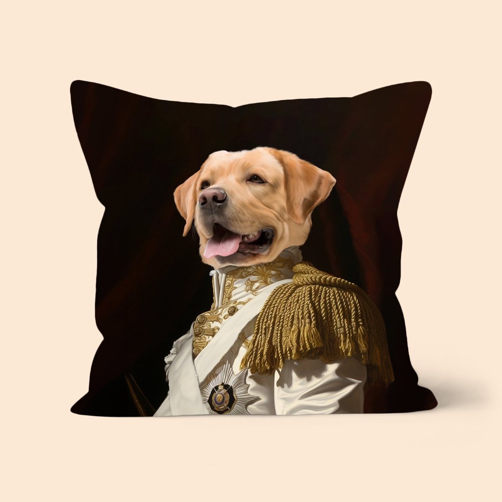 Sergeant Major: Custom Pet Pillow - Paw & Glory - Dog Portraits - Pet Portraits