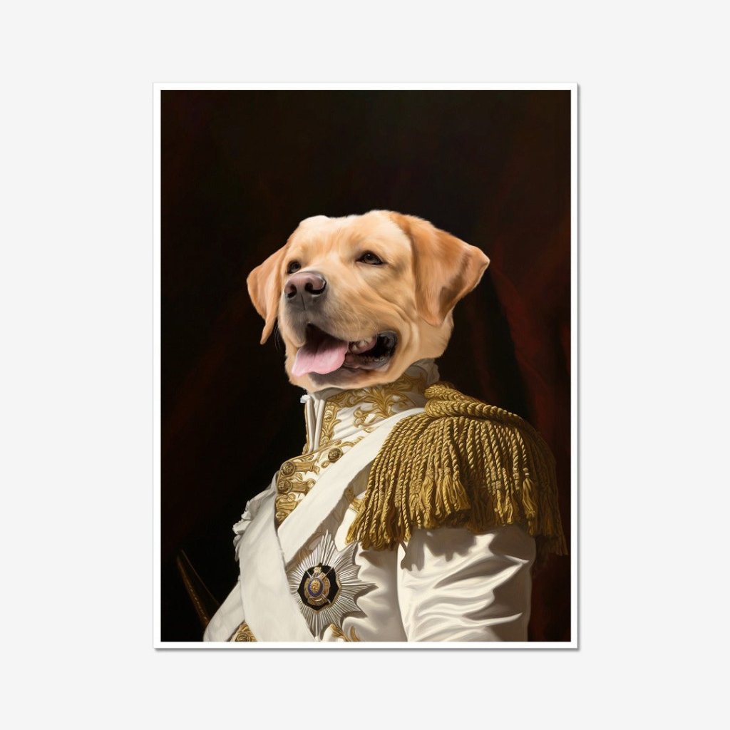 Sergeant Major: Custom Pet Portrait - Paw & Glory - Dog Portraits - Pet Portraits