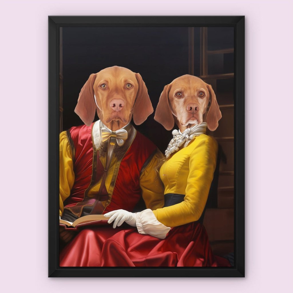 Shakespeare Couple: Custom Pet Canvas - Paw & Glory - Dog Portraits - Pet Portraits