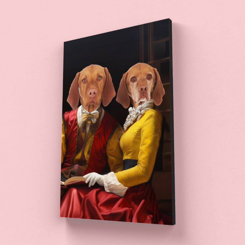 Shakespeare Couple: Custom Pet Canvas - Paw & Glory - Dog Portraits - Pet Portraits