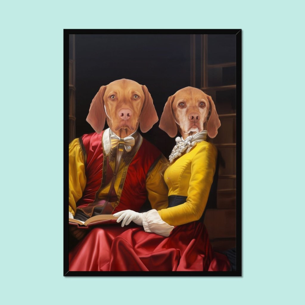 Shakespeare Couple: Custom Pet Portrait - Paw & Glory - Dog Portraits - Pet Portraits