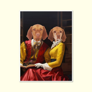 Shakespeare Couple: Custom Pet Portrait - Paw & Glory - Dog Portraits - Pet Portraits