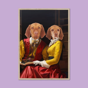 Shakespeare Couple: Custom Pet Portrait - Paw & Glory - Dog Portraits - Pet Portraits