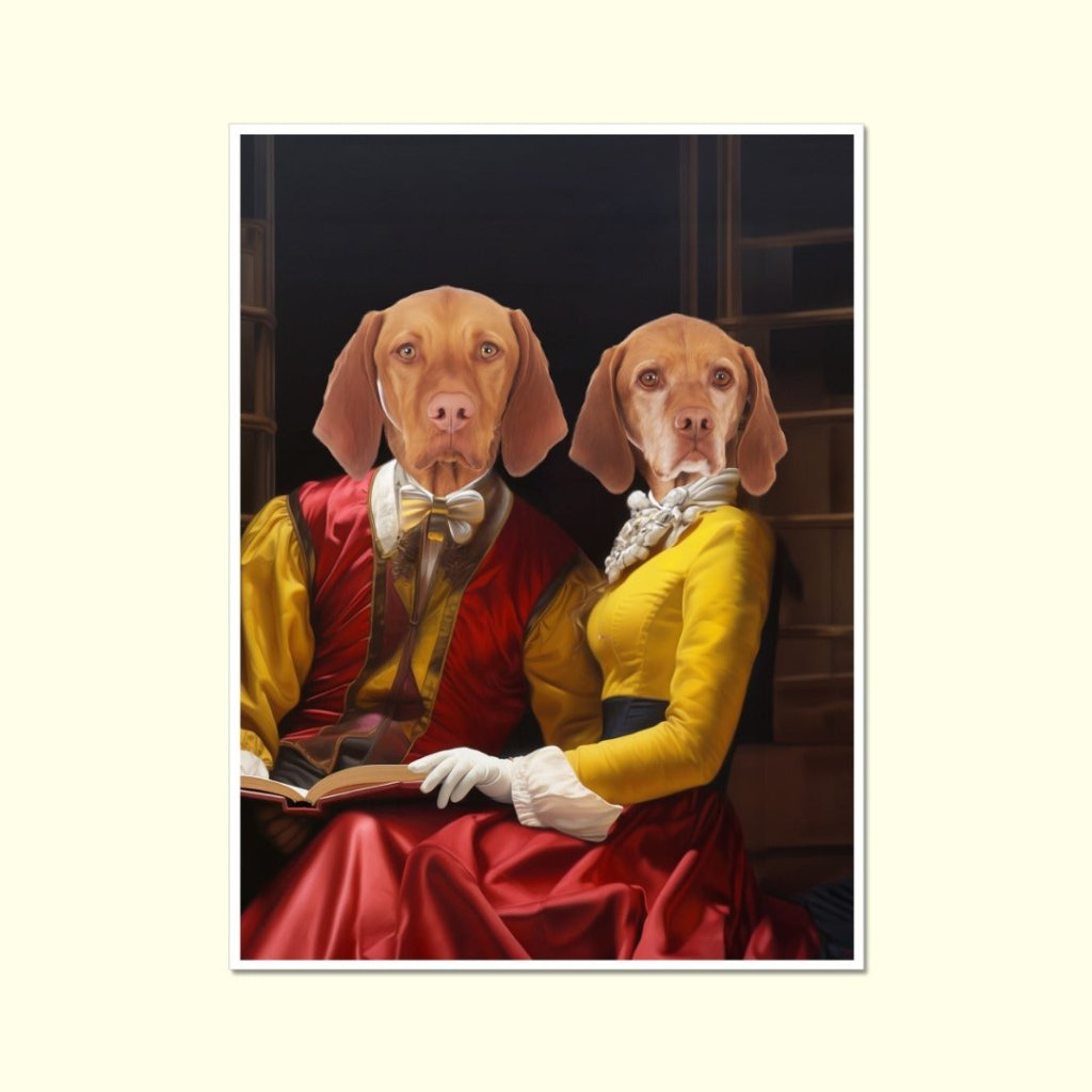 Shakespeare Couple: Custom Pet Poster - Paw & Glory - Dog Portraits - Pet Portraits