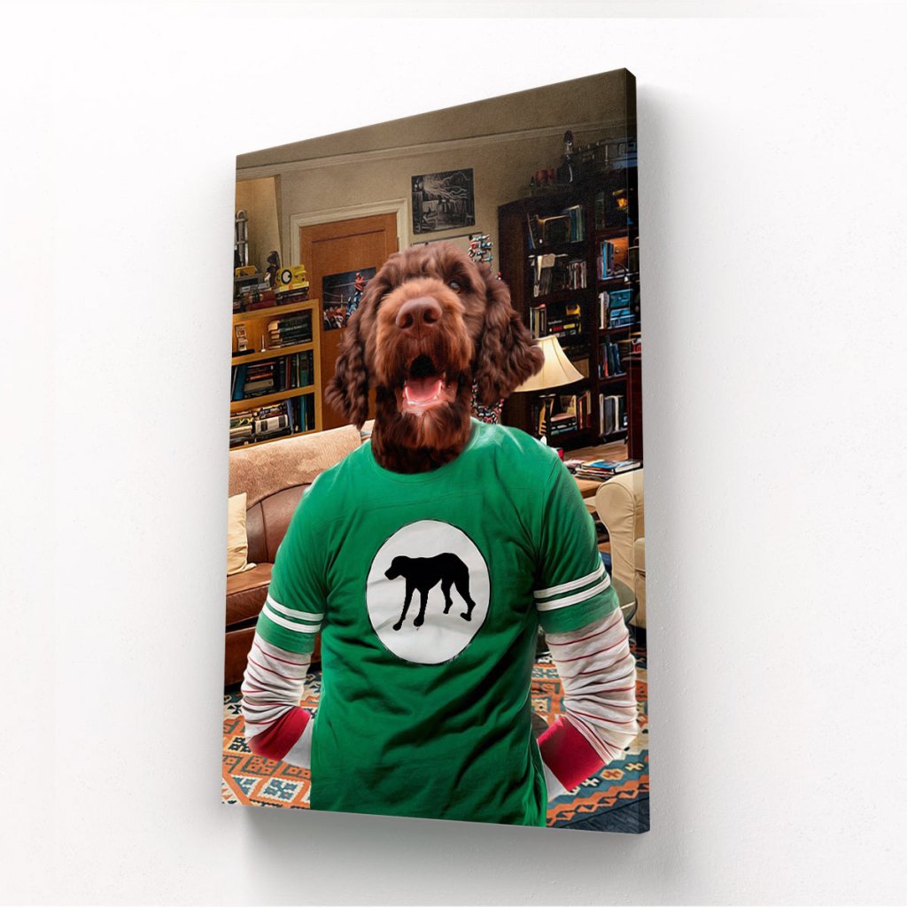 Sheldon Cooper (Big Bang Theory): Custom Pet Canvas - Paw & Glory - Dog Portraits - Pet Portraits