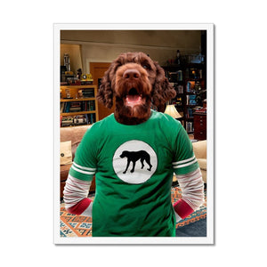 Sheldon Cooper (Big Bang theory): Custom Pet Portrait - Paw & Glory - Dog Portraits - Pet Portraits