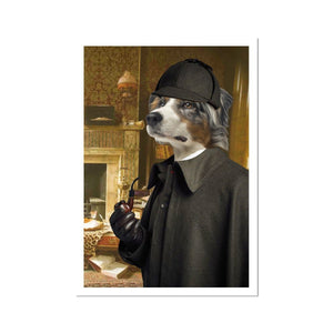 Sherlock Holmes: Custom Pet Poster - Paw & Glory - Dog Portraits - Pet Portraits