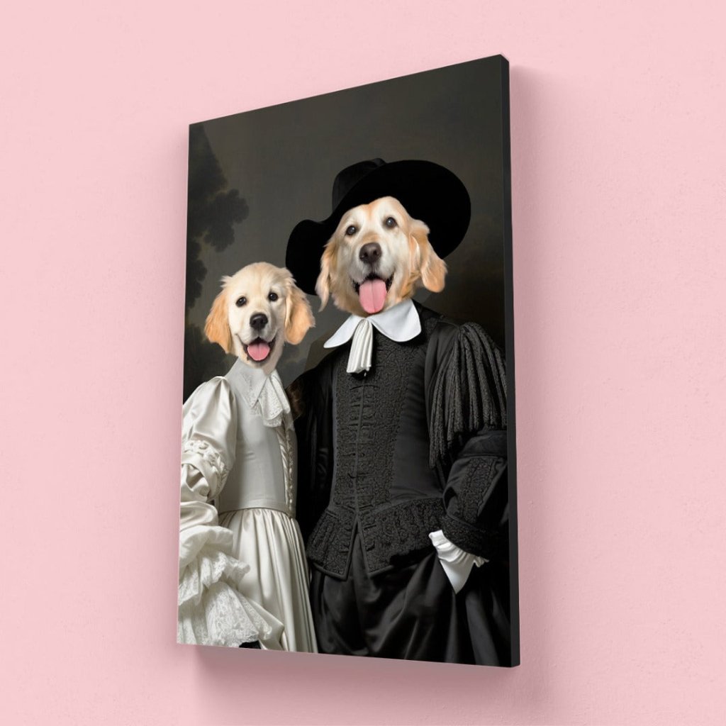 Sir and Dame: Custom Pet Canvas - Paw & Glory - Dog Portraits - Pet Portraits