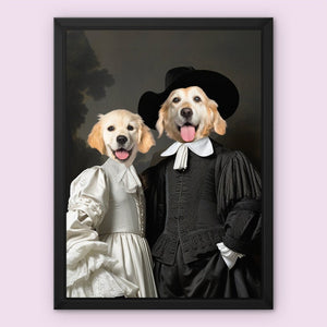 Sir and Dame: Custom Pet Canvas - Paw & Glory - Dog Portraits - Pet Portraits