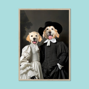 Sir and Dame: Custom Pet Portrait - Paw & Glory - Dog Portraits - Pet Portraits