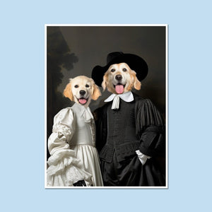 Sir and Dame: Custom Pet Portrait - Paw & Glory - Dog Portraits - Pet Portraits